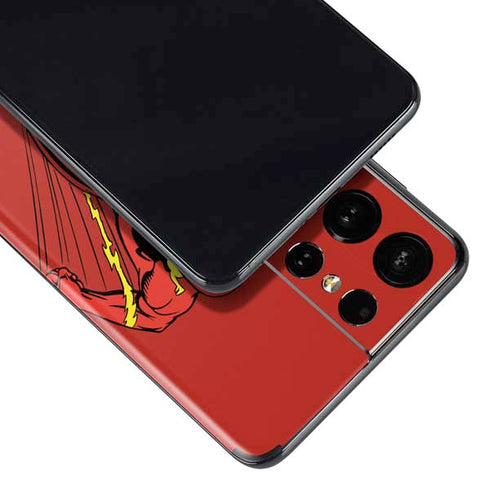 DC Comics The Flash Classic Action Pose Art Galaxy S21 Ultra 5G Skin